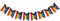 Pride Day Banner Rainbow Festival Decoration Pennant Flags Banner Progress Rainbow Pride Banner Flag Bunting for LGBT Gay Lesbian Party Mantle Fireplace Decoration Supplies